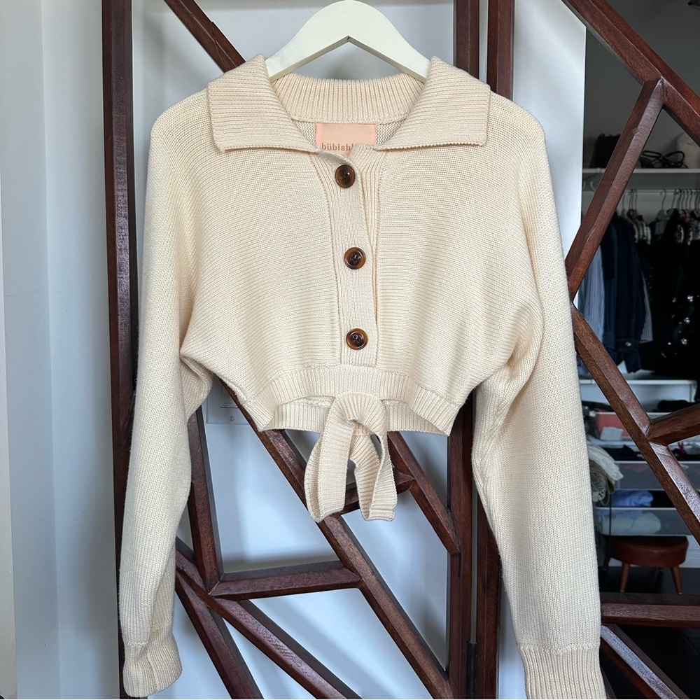 Butter Yellow Cropped Sweater